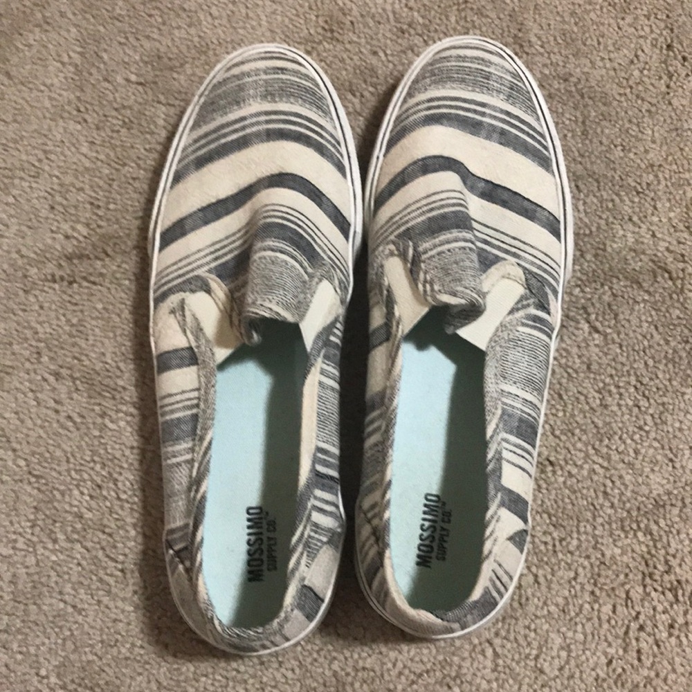 Striped slip ons
